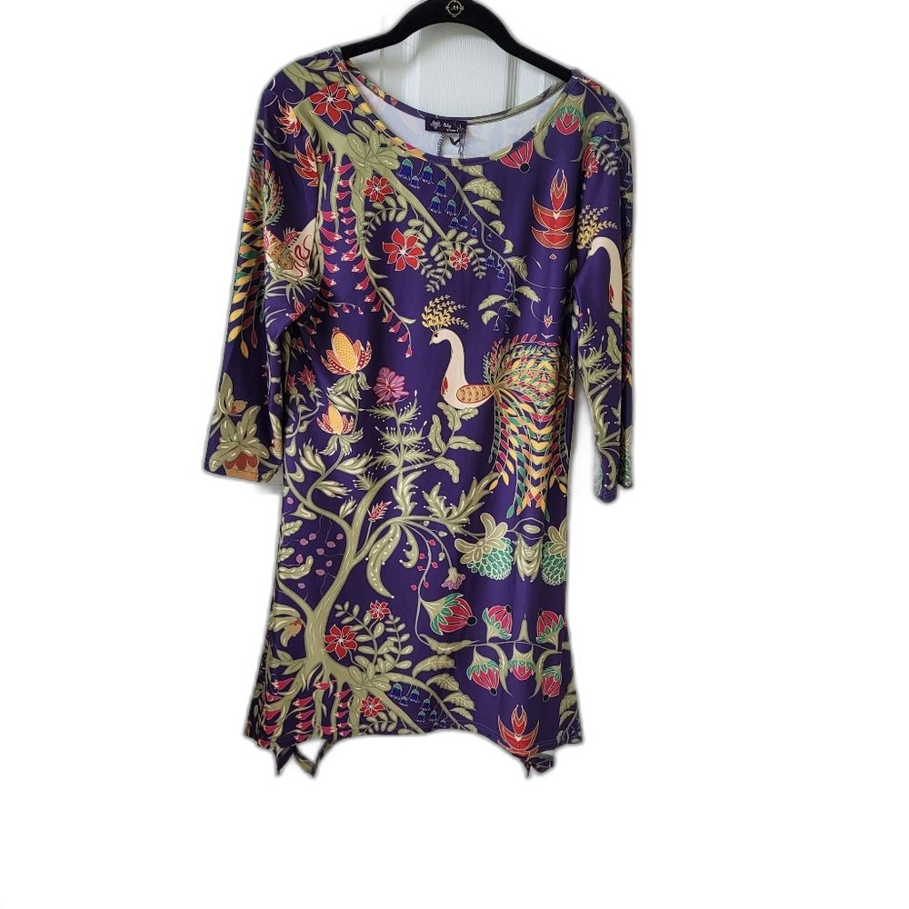NEW Peacock Dress with Pointed Sides - Size Large